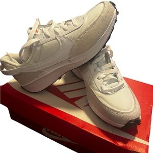 Nike White and Cream waffle debit Sneakers